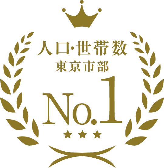 人口・世帯数東京市部 No.1